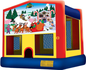 Christmas Combo bounce house with slide