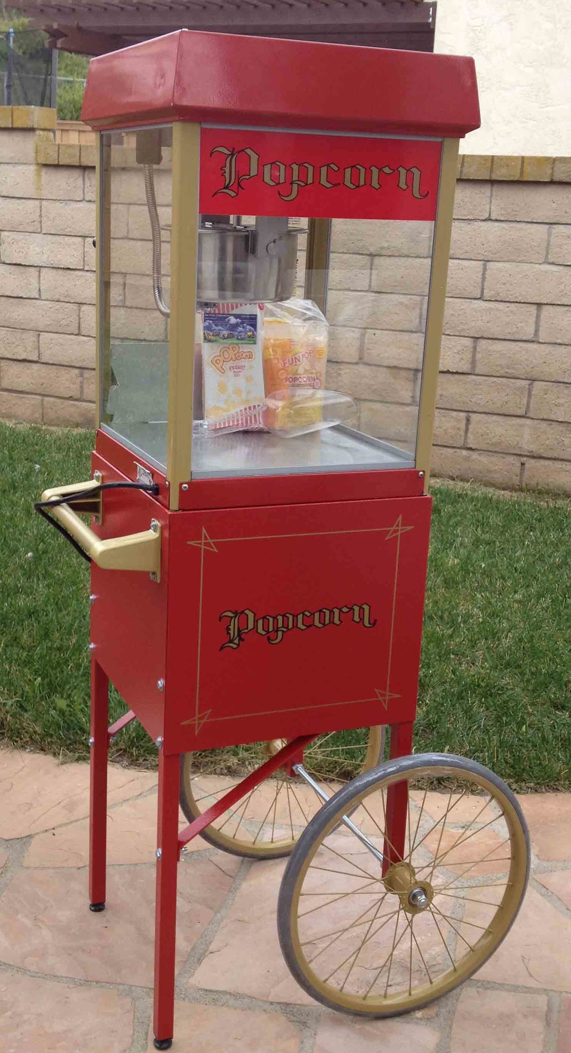 Popcorn maker on 2 wheel cart rentals Chicago IL  Where to rent popcorn  maker on 2 wheel cart in Skokie Illinois and Chicago IL