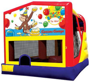 Curious George Combo bounce house with slide