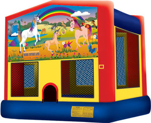 Horse Theme Combo bounce house with slide