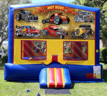Hot Rods Cars Combo bounce house with slide